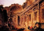 Hubert Robert Dimensions and material of painting oil on canvas